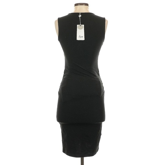 NWT Ripe XS Lift Up Nursing Dress Maternity Ruched Sleeveless Black Pregnancy - Picture 4 of 8